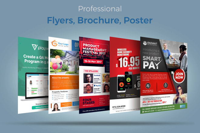 I will design a professional flyer, brochure, poster for print