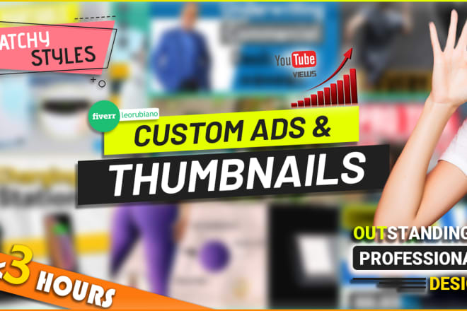 I will design a professional thumbnail for youtube facebook ads in 3 hours