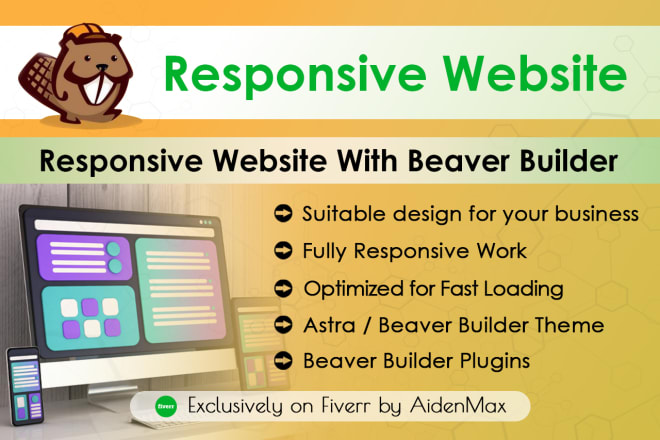 I will design a responsive wordpress website with beaver builder