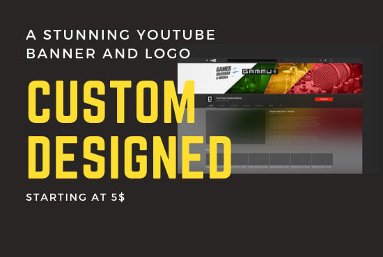 I will design a stunning youtube banner and logo