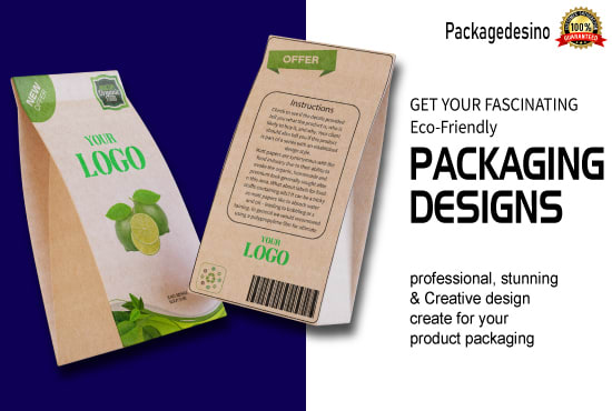I will design a unique eco friendly packaging design and label