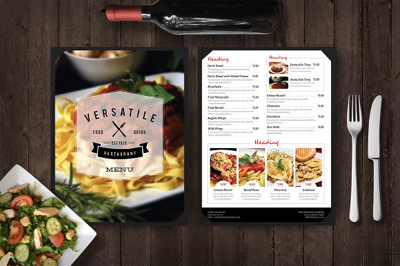 I will design all sized editable restaurant menu