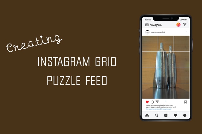 I will design an awesome instagram grid, puzzle, feed for you