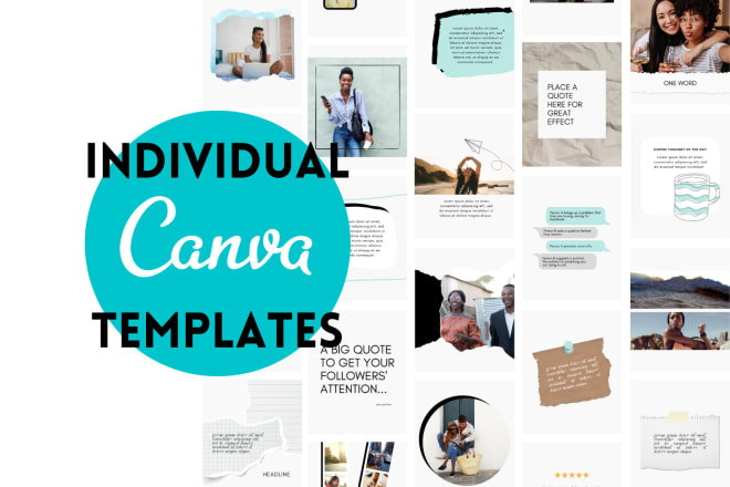 I will design an editable canva template for your branded content