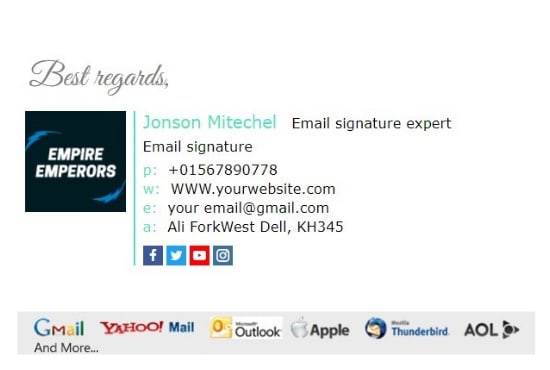 I will design and build your professional email signature