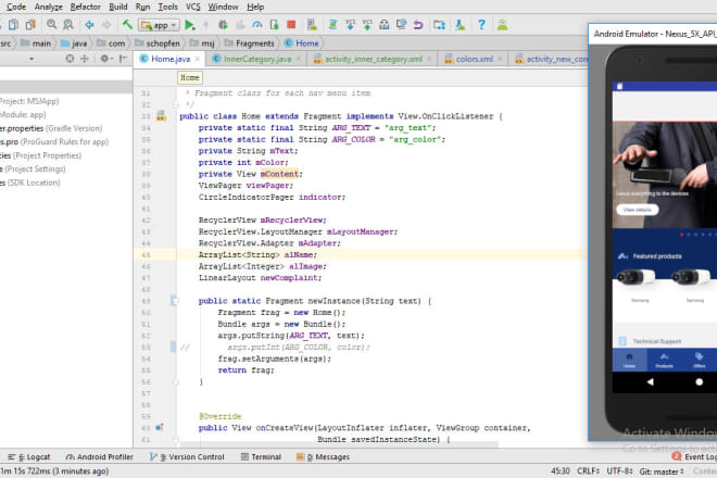 I will design and develop android apps using android studio