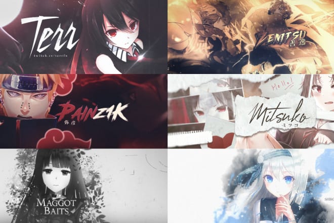 I will design anime banner or header for youtube, twitter etc