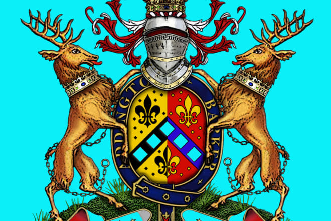 I will design any heraldic shield, coat of arms or family crest