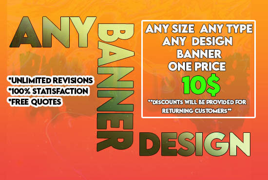 I will design any sized print ready banners or online banners