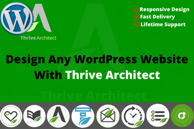 I will design any wordpress website with thrive architect