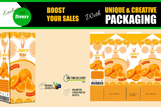 I will design attractive box packaging in reasonable price