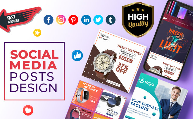I will design attractive social media posts and advertising