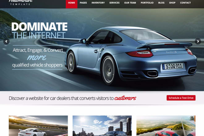 I will design automotive car dealership, repair services website in wordpress