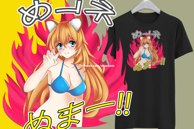 I will design awesome anime tshirt design for your brand