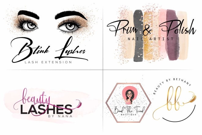 I will design beauty spa, eyelash, boutique, makeup artist and cosmetic logo design