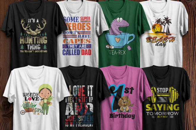 I will design best trendy custom typographic t shirts