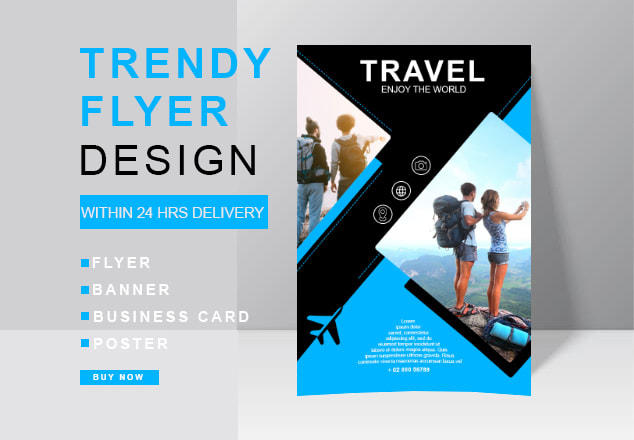 I will design business,company,product,event flyer in just 24 hours