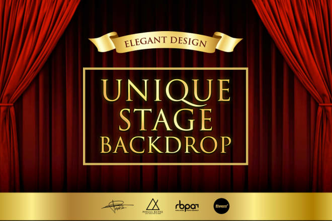 I will design cool and unique stage backdrop banner for your event