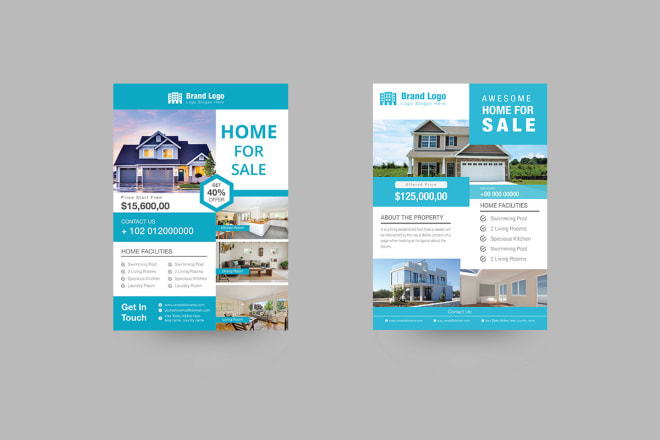 I will design corporate modern real estate business marketing flyer
