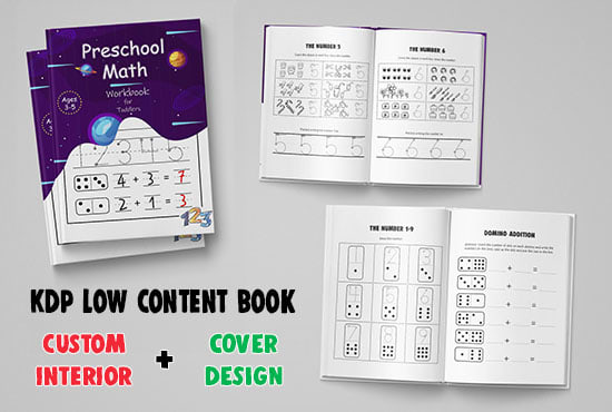 I will design cover custom low content book for amazon kdp