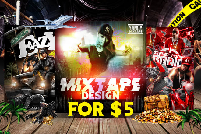 I will design creative mixtape covers and albums