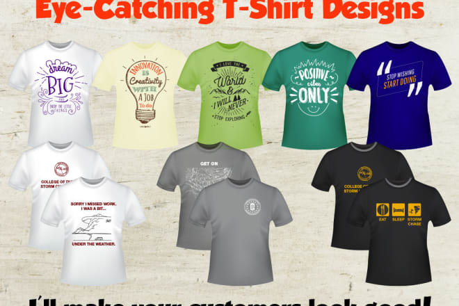 I will design custom attention grabbing tshirts graphics