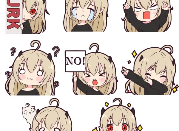 I will design cute chibi emoticon sticker