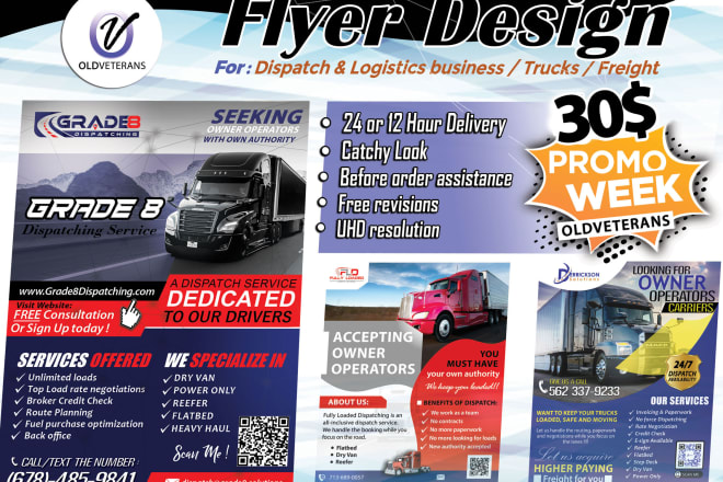 I will design dispatching logistics freight truck