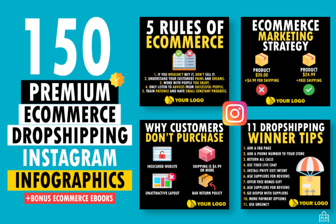 I will design ecommerce dropshipping tips infographics for instagram