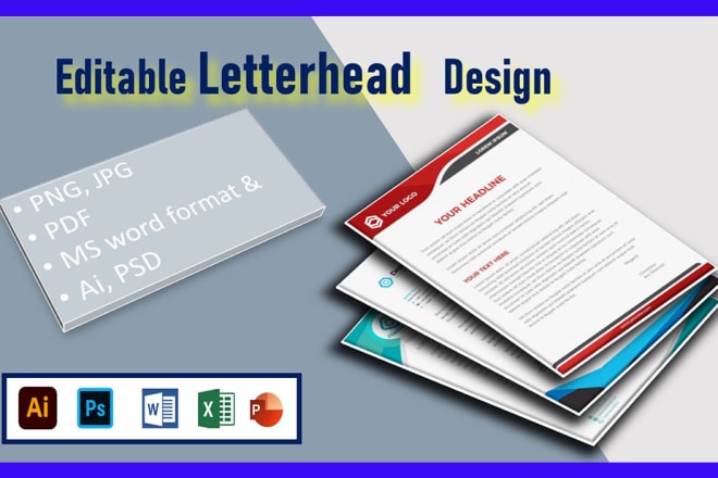 I will design editable business letterhead template in ms word