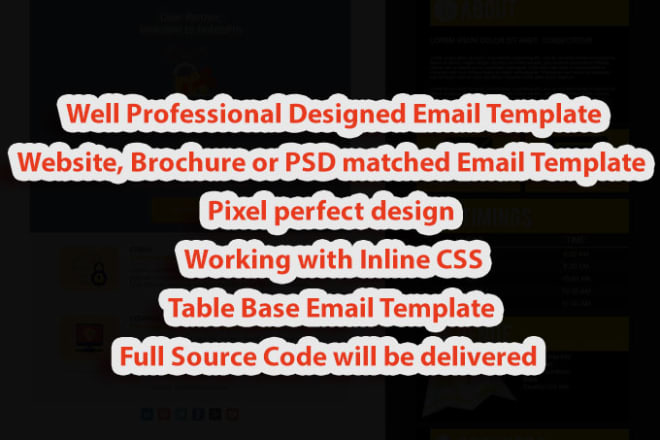 I will design email template and newsletter for email campaign