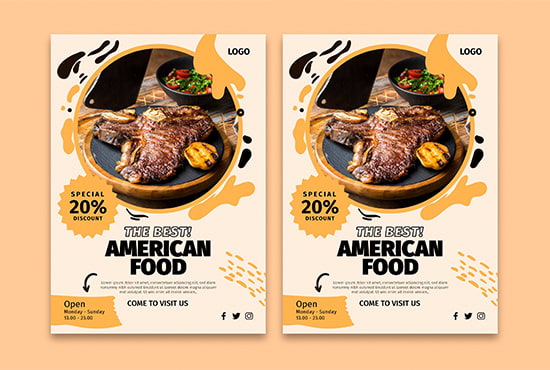 I will design fast food menu, flyers, and brochure