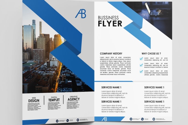 I will design flat flyer, advertising flyer for you