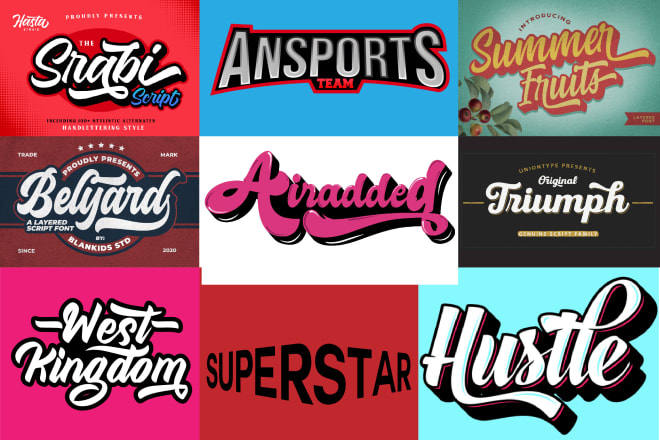 I will design font, custom, typography and hand drawn logo