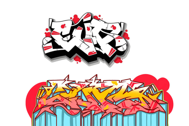 I will design graffiti text for stickers, t shirt and business