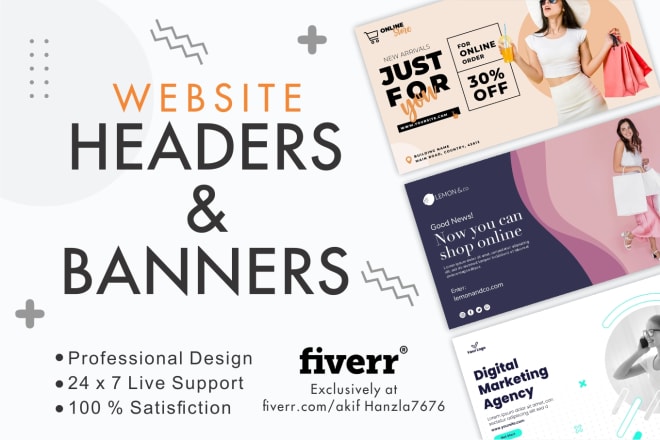 I will design great website header, slider or banner
