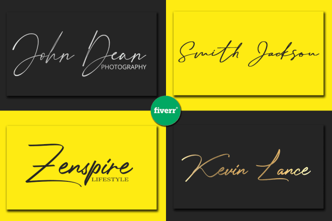 I will design handwritten, initial and letter logo