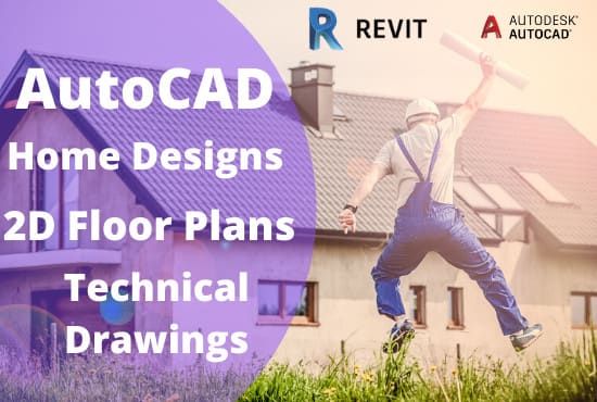 I will design home architectural autocad 2d 3d drawings floor plans