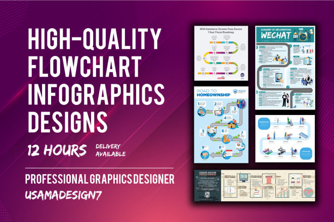 I will design infographics flowcharts and diagram in 12 hrs