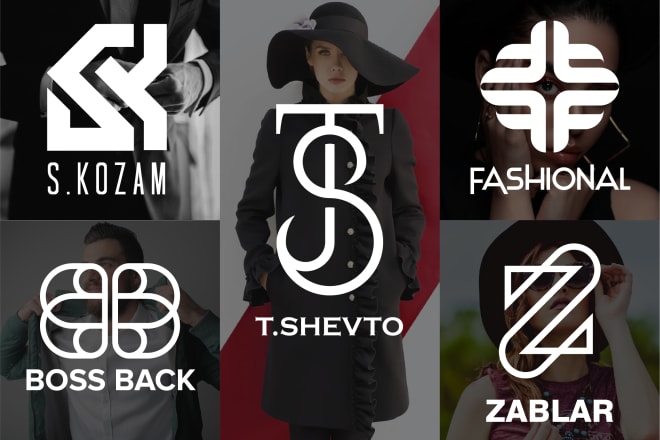 I will design luxury monogram clothing logo, initial modern fashion brand