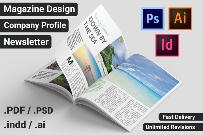 I will design magazine, newsletter, company profile