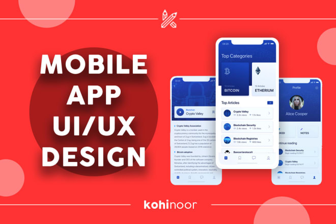 I will design mobile app ui ux