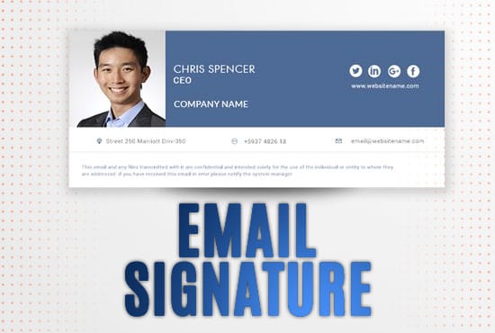 I will design modern email signature