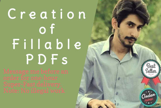 I will design n create and convert into fillable PDF form