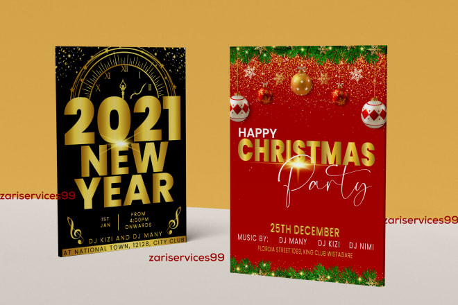 I will design new year card, poster and flyer