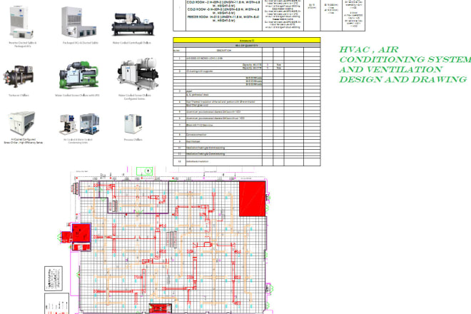 I will design of hvac system, heat load calculation,cad drawing