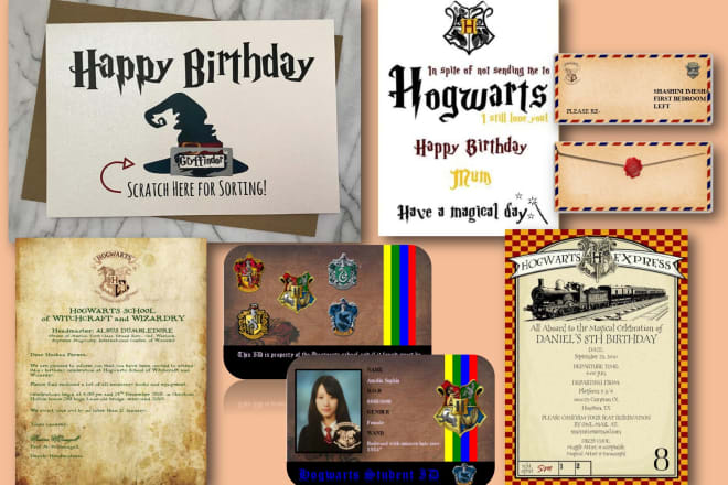 I will design personalized hogwarts invitations,ids and more