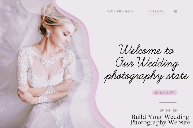 I will design photography website for wedding, modeling by elementor pro