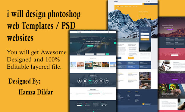 I will design photoshop PSD web templates, banner, email templates