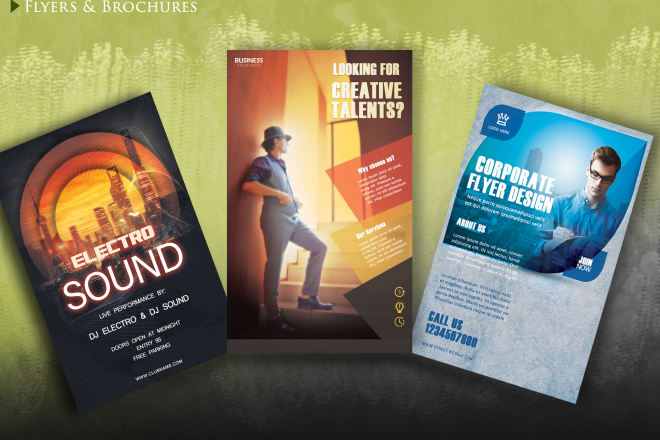 I will design posters,brochures,leaflets,and pamphlets for you